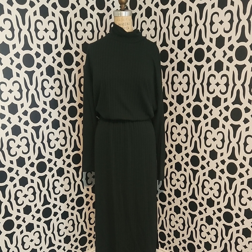 Old Navy Waist-Defined Turtleneck Midi Dress Sz L